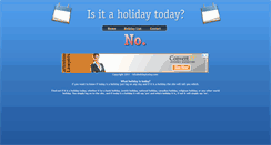Desktop Screenshot of isitaholidaytoday.com