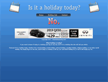 Tablet Screenshot of isitaholidaytoday.com